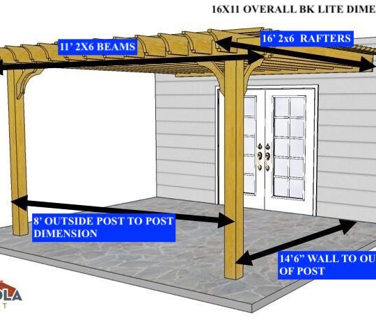 Sam Latif 16'X11'  Custom Attached Big Kahuna LITE RAFTERS ON 12" CENTERS - Image 1