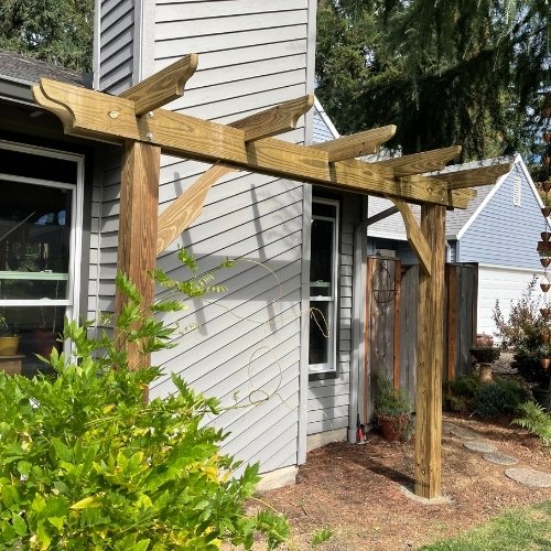 Narrow Garden Pergola