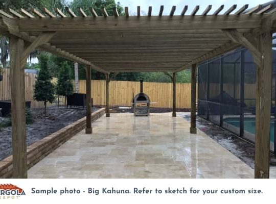 Big Kahuna Pine Freestanding Pergola Kit