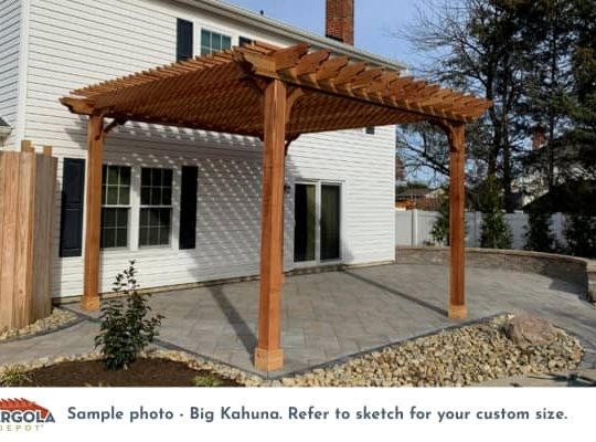 Big Kahuna Cedar freestanding pergolas