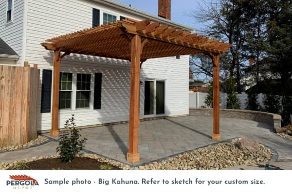 Big Kahuna Cedar freestanding pergolas