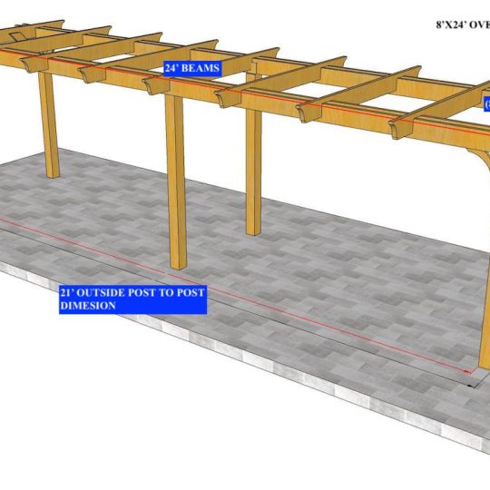 JIMMY CARTER 8'X24' Custom Freestanding Melbourne (8) 8' RAFTERS - Image 1