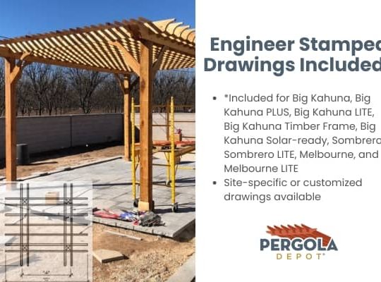 Pergola Depot Engineered Drawings for Pergolas
