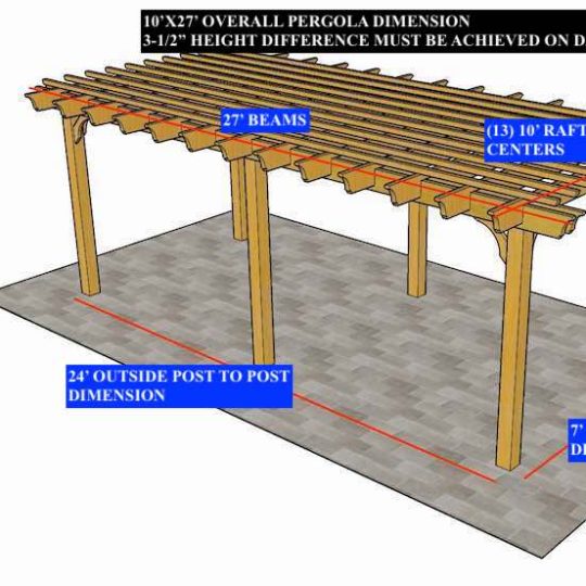 VAN 10'X27' Custom Freestanding Sombrero  With Roofed pergola pitch... - Image 1