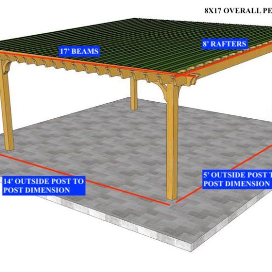 JAMES MERRITT 8'X17' Custom Freestanding Big Kahuna PLUS (NO ROOF) - Image 1