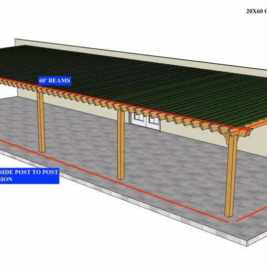 Judith 20'x60' Custom Attached Big Kahuna PLUS  (5) POSTS - Image 1