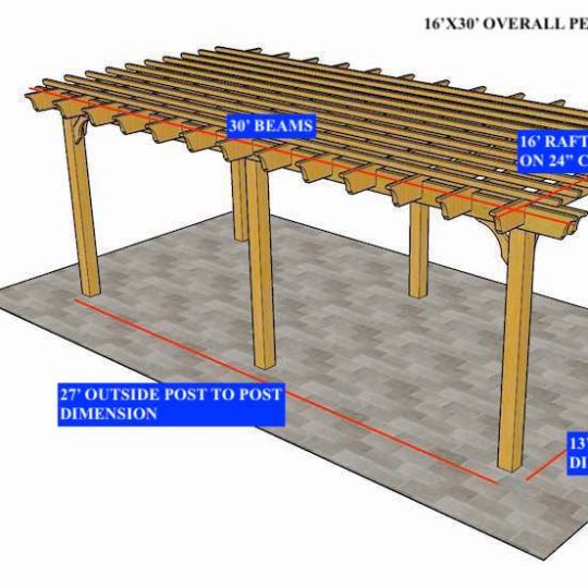 ROBERT PIERCE 16'X30' Custom Freestanding Sombrero (rafters on 24" centers) - Image 1