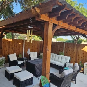 Cedar Solid Roof Patio Covers Pergolas