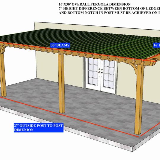 Glen Radovich 16'X30'  Custom Attached Big Kahuna Plus (NO ROOF) Manufactured 1/2" per 1' slope on rafters - Image 1