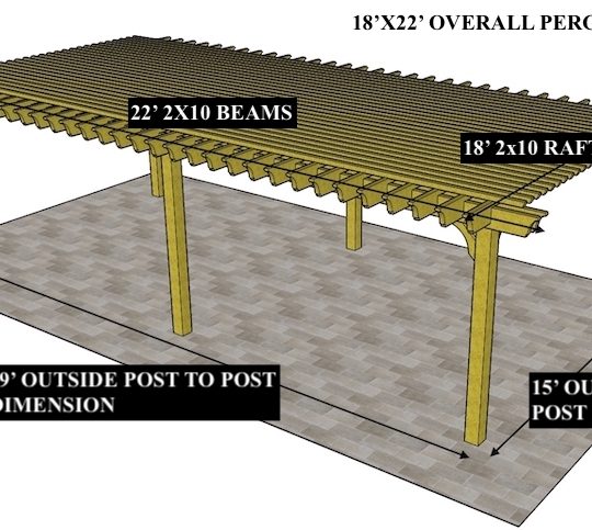 Laura Evans 18'x22' Custom Free-standing Big Kahuna With 2x10 rafters and 2x10 beams - Image 1