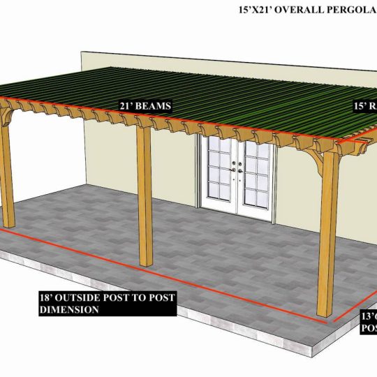 Sean Bailey 15'x21'  Custom Attached Big Kahuna Plus  (No Roof) additional (12) 15' 2x2's square cut - Image 1