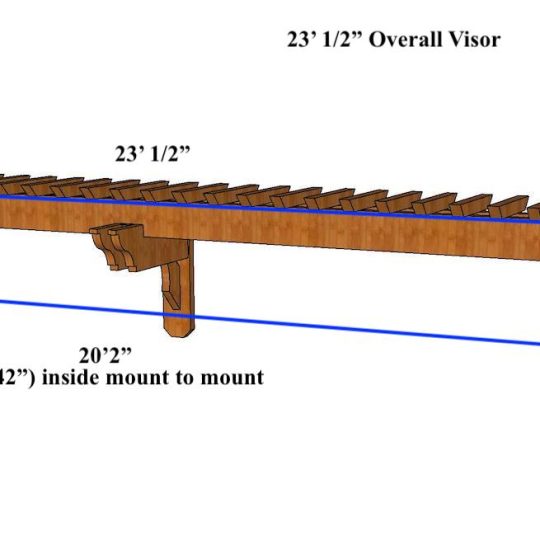 Eric Holland 23' -1/2" Custom Visor (3 large beams) - Image 1