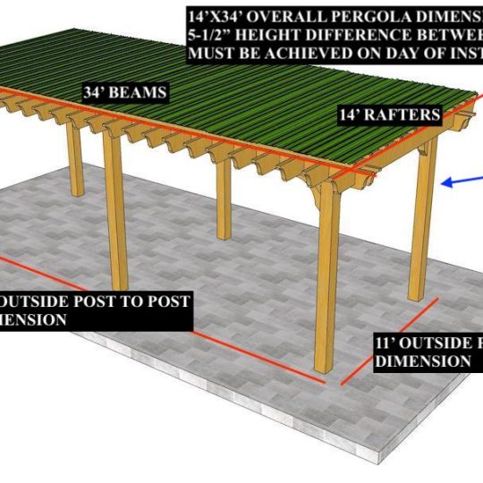 Steve D 14'x34' Custom Freestanding Big Kahuna PLUS with 8x8 posts - Image 1
