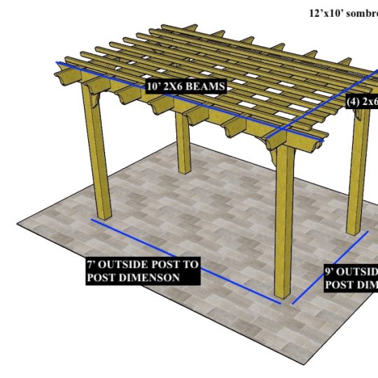 Brendan 12'X10' Custom Freestanding Sombrero Lite - Image 1