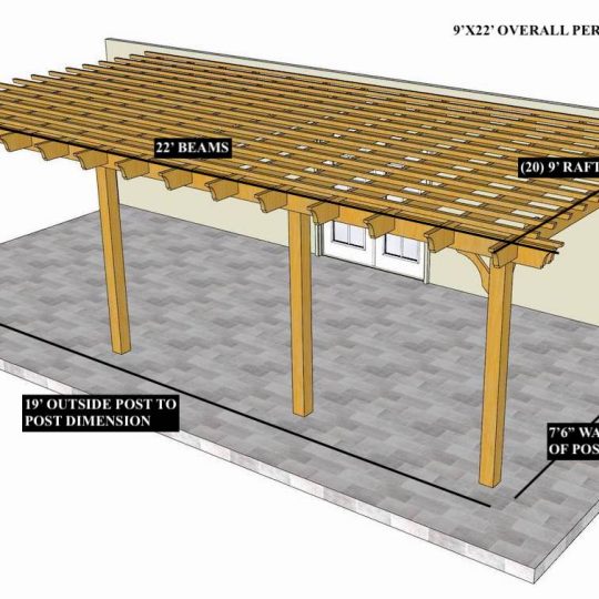 William F 9'x22' Custom Attached Big Kahuna with (4) posts special center post placement per customer - Image 1