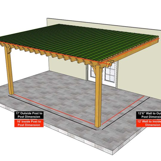14x20 Covered Pergola Kits With Roof The Big Kahuna - Image 4
