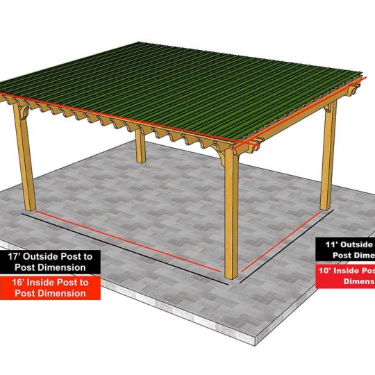 14x20 Covered Pergola Kits With Roof The Big Kahuna - Image 5