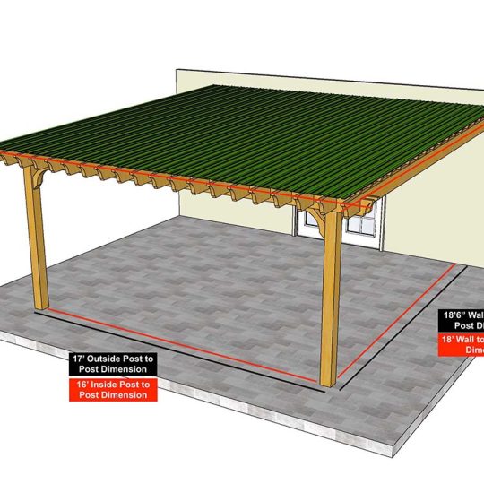 20x20 Covered Pergola Kits With Roof The Big Kahuna - Image 5