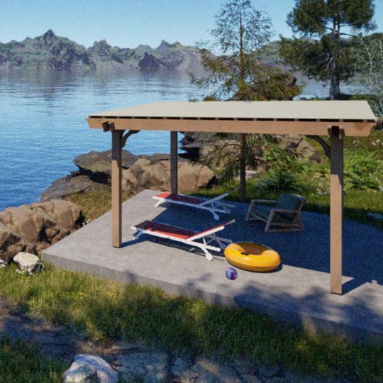 20x20 Covered Pergola Kits With Roof The Big Kahuna