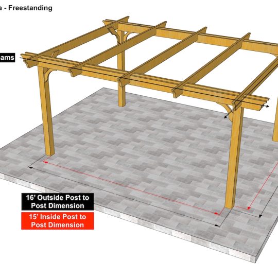 Vidhi S 15'x19' Freestanding Melbourne (6) RAFTERS + (1) 2x8x12 Board Un-touched and Un-cut (Copy) - Image 1