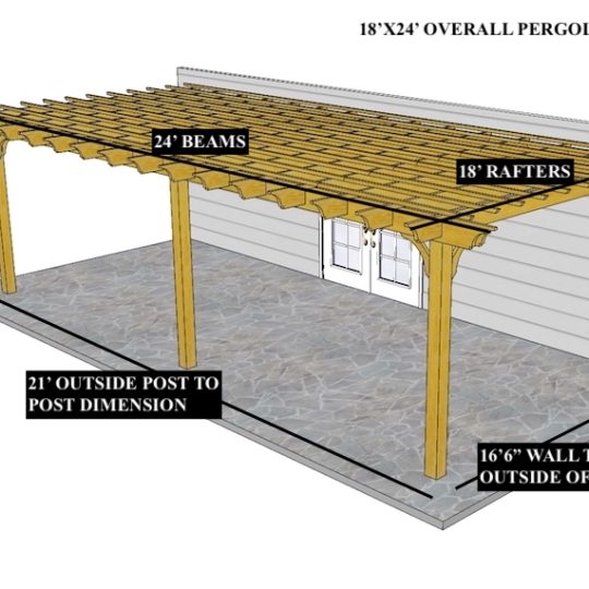 Brad B 18'x24' Custom Attached Sombrero- No posts, no notches in rafters no holes in beams - Image 1