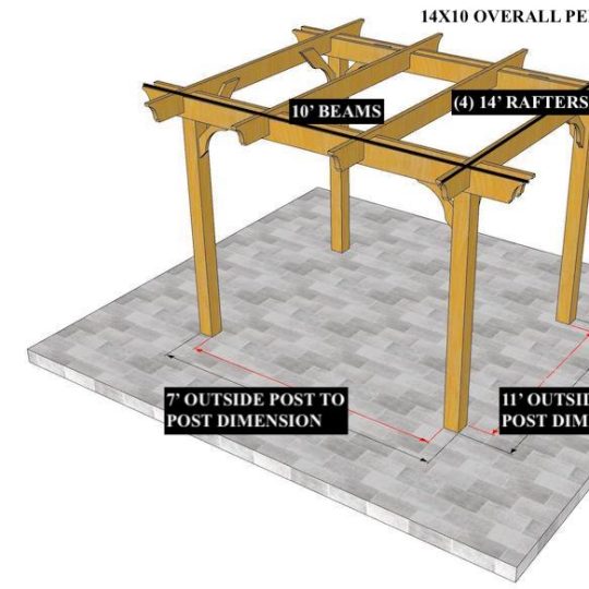 Dennis H 14'x10' Custom Freestanding Melbourne  (4) Rafters - Image 1
