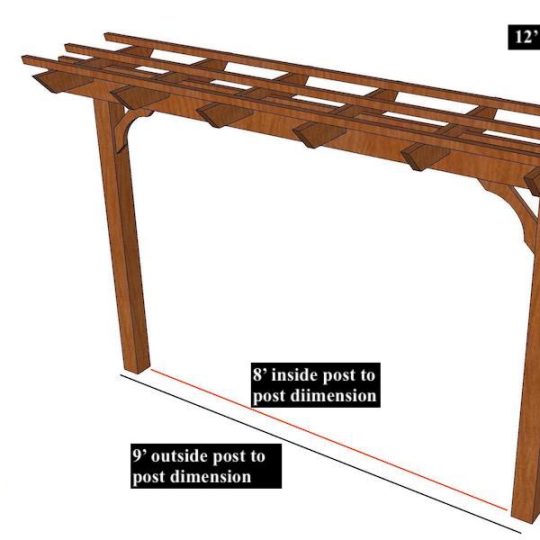 Tatiana M 12' Size Custom Brim with 5' Rafters and (4) Top slats - Image 1